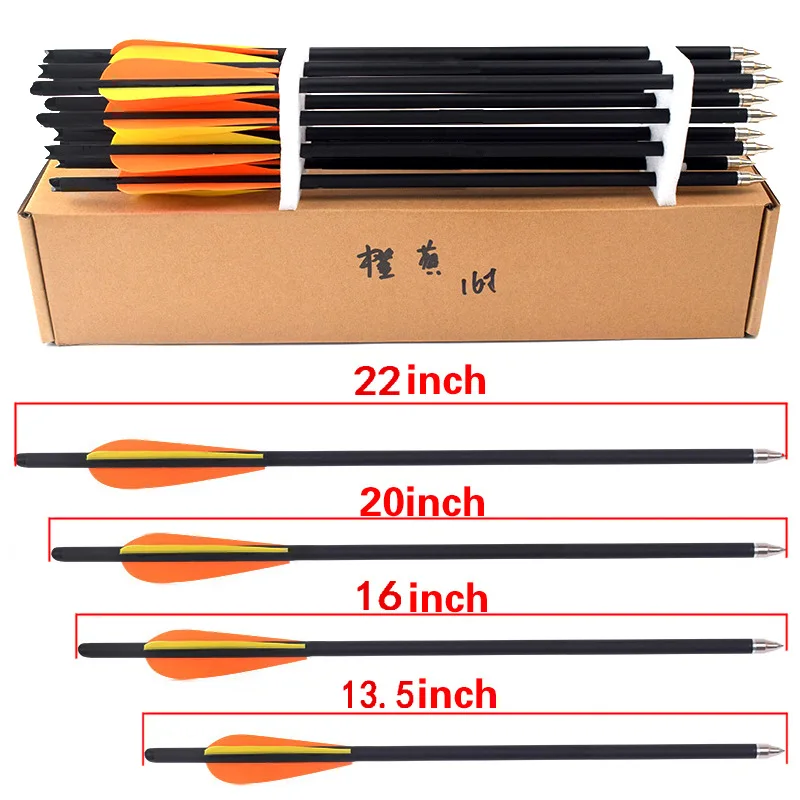 

13.5''/16''/20''/22Inch Mixed Carbon Shaft Competitive Bow Eagle Shaft 20 Inch Bolt Short Arrow Crossbow Arrows Recurve Bow