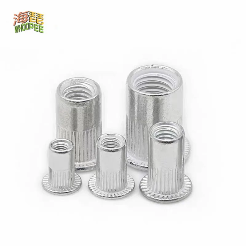 50pcs 20Pcs M3 M4 M5 M6 M8 M10 M12 Aluminum Alloy Rivnut Flat Head Threaded Rivet Insert Nutsert Cap Rivet Nut