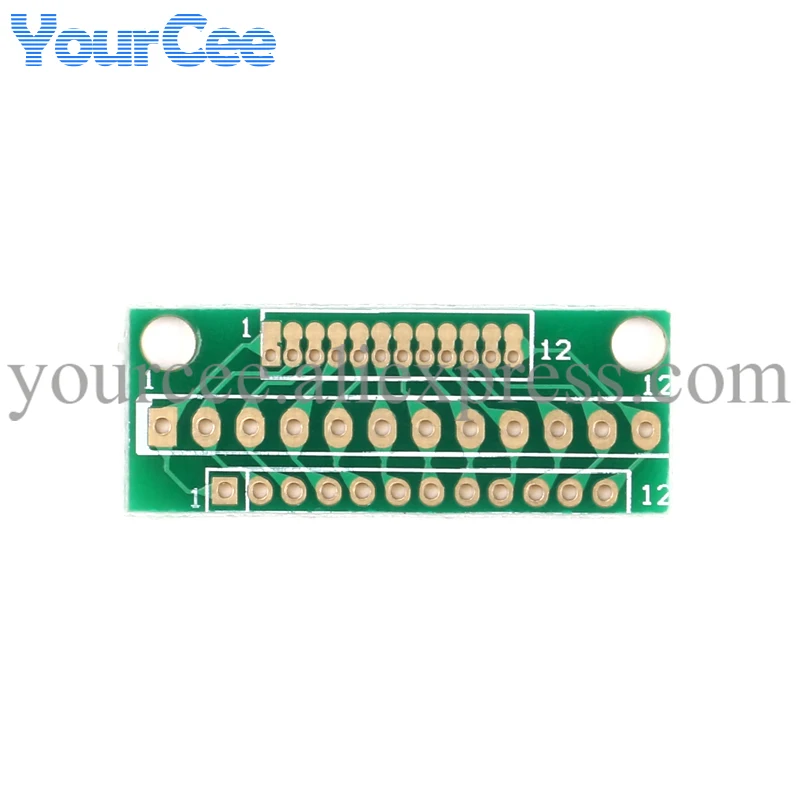 20pcs/2pcs 1.27MM 2.0MM 2.54MM 8Pin 12Pin 8P 12P Adapter Board Plate for Wireless Modules Three Rows of 24/36 Holes