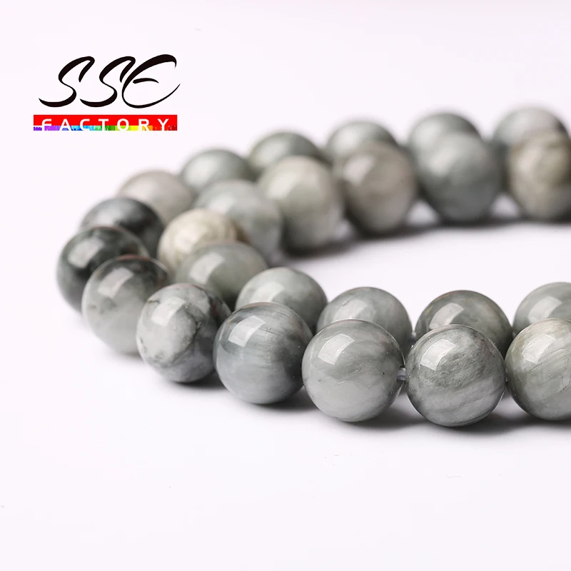 5A Natural Gemstones Eagle Eye Hawk Eye Beads Round Loose Bead For Jewelry Making Diy Charm Bracelet Accessories 6 8 10 12mm 15\