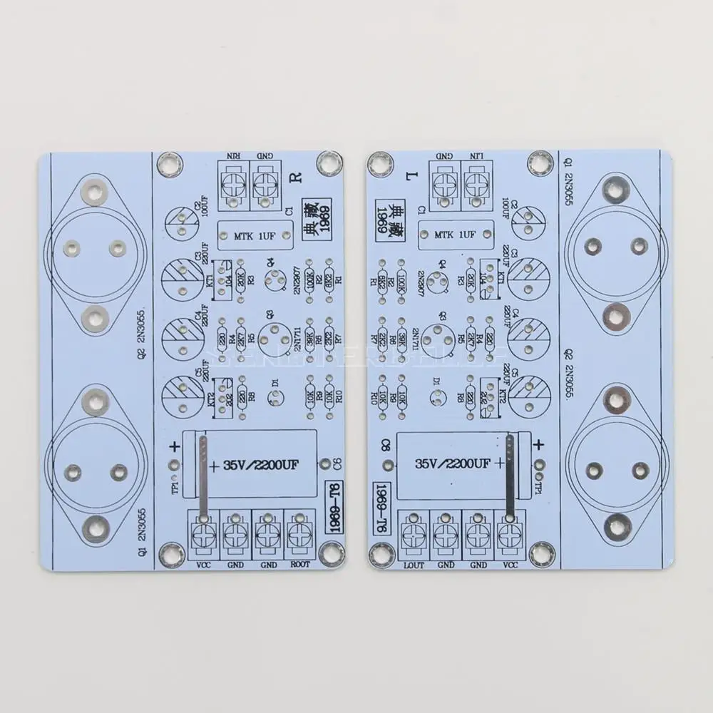 1 Pair Classic Hood 1969 Audio Amplifier Board PCB Two Channel HiFi Class A Power Amp