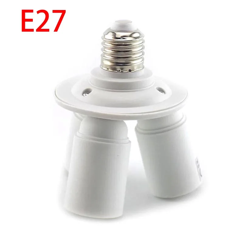 3 in 1  E27 Adapter plug Bulb Holder Splitter Lamp Converter Lamp Bulb Bases LED 1 E27 to 3 E27 LED light base Socket Adaptor