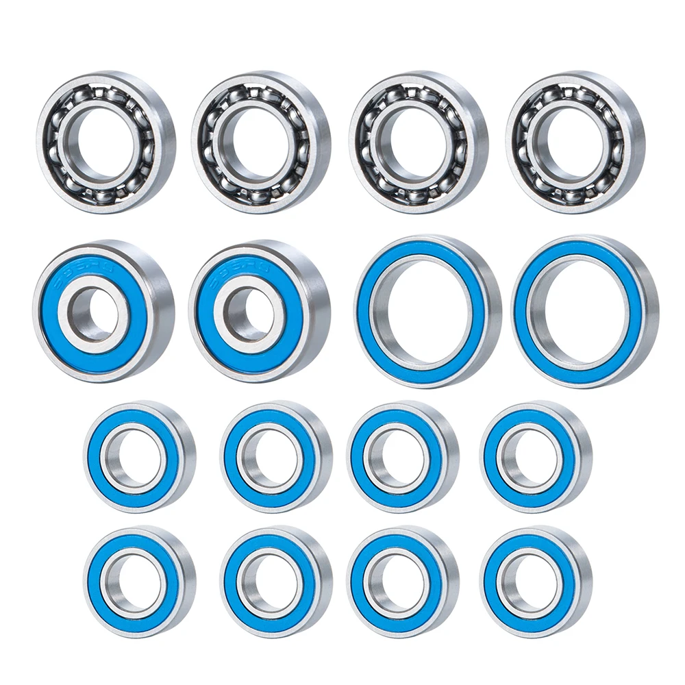 AXSPEED 16PCS RC Car Axle Front & Rear Bearing Kit for 1/10 Axial SCX10.2 SCX10 II Ar44 RC Crawler Blue Bearing Upgrade Parts