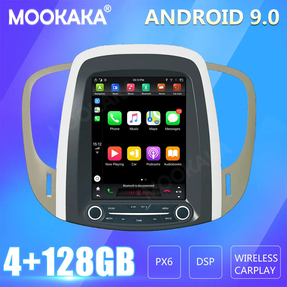 

Автомобильный мультимедийный стерео-плеер для Buick lacrosse 2008 Tesla Screen Android Px6 Carplay GPS навигация головное устройство DVD