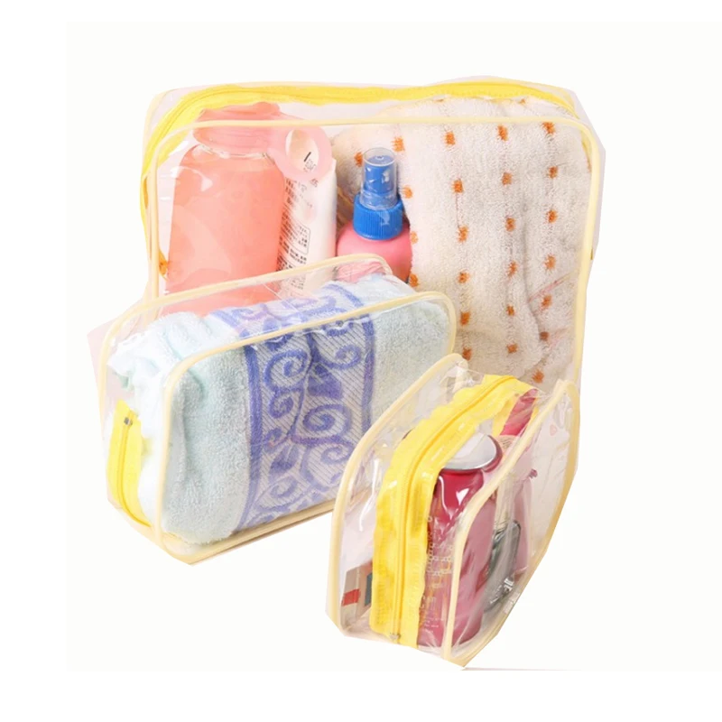 Travel Transparent Cases Clothes Toiletries Storage Bag Box Luggage Towel Suitcase Pouch Zip Bra Cosmetics Underwear Organizer