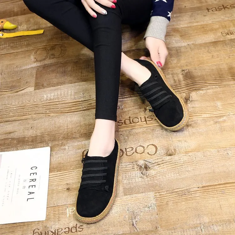 2019 New Spring Women Flats Shoes Loafers Round Toe Wide Shallow Slip-on Casual Lady Flats Shoes Oxford Shoes For Women ui89