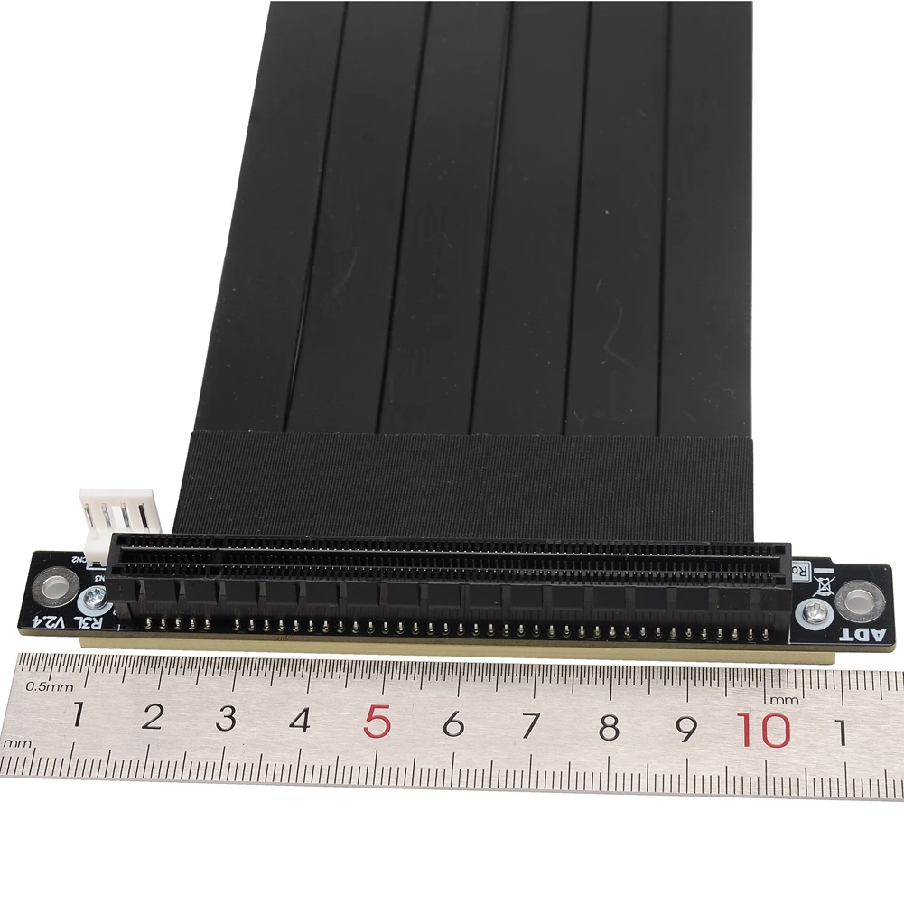 ADT-Link R33SL-PW PCIe Riser Cable X16 to 16X with SATA Power for GPU Graphics Card Extension Ethereum Mining Compatible with RT