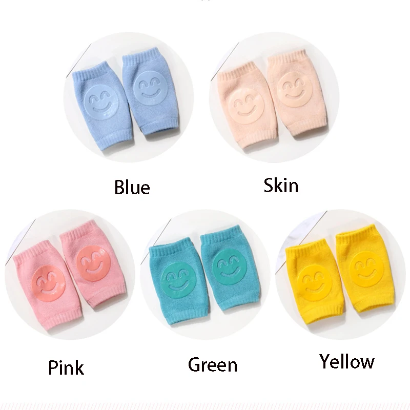 Baby Non Slip Crawling Elbow Infants Toddlers Kids Accessories Smile Knee Pads support Protector Safety Kneepad Leg Warmers