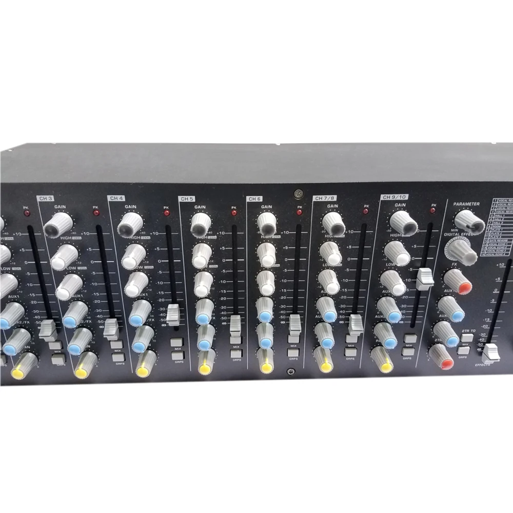 خلاط صوت Leicozic احترافي يعمل بالطاقة من نوع Mikser بقدرة 320 وات x2 @ 4Ω 10-Ch وحدة تحكم لمضخم صوت MD10FX رف مكتب خلط الصوت