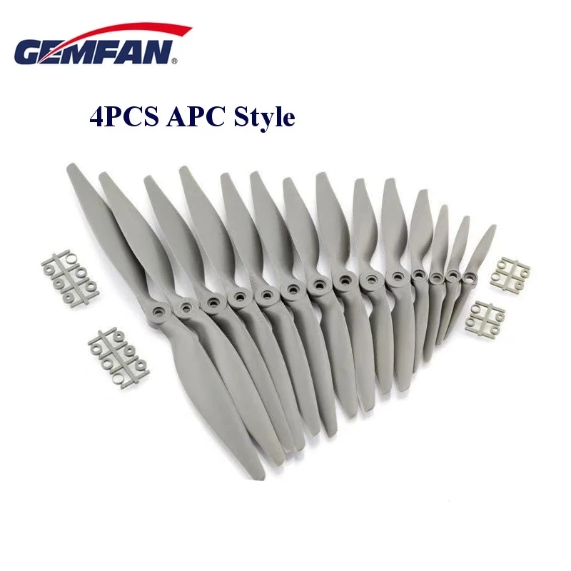 4PCS Gemfan APC Nylon Propeller 5050 6040 7050 7060 8040 8060 9045 9060 1050 1060 1070 1155 1260 1365 1470 Prop For RC Airplane