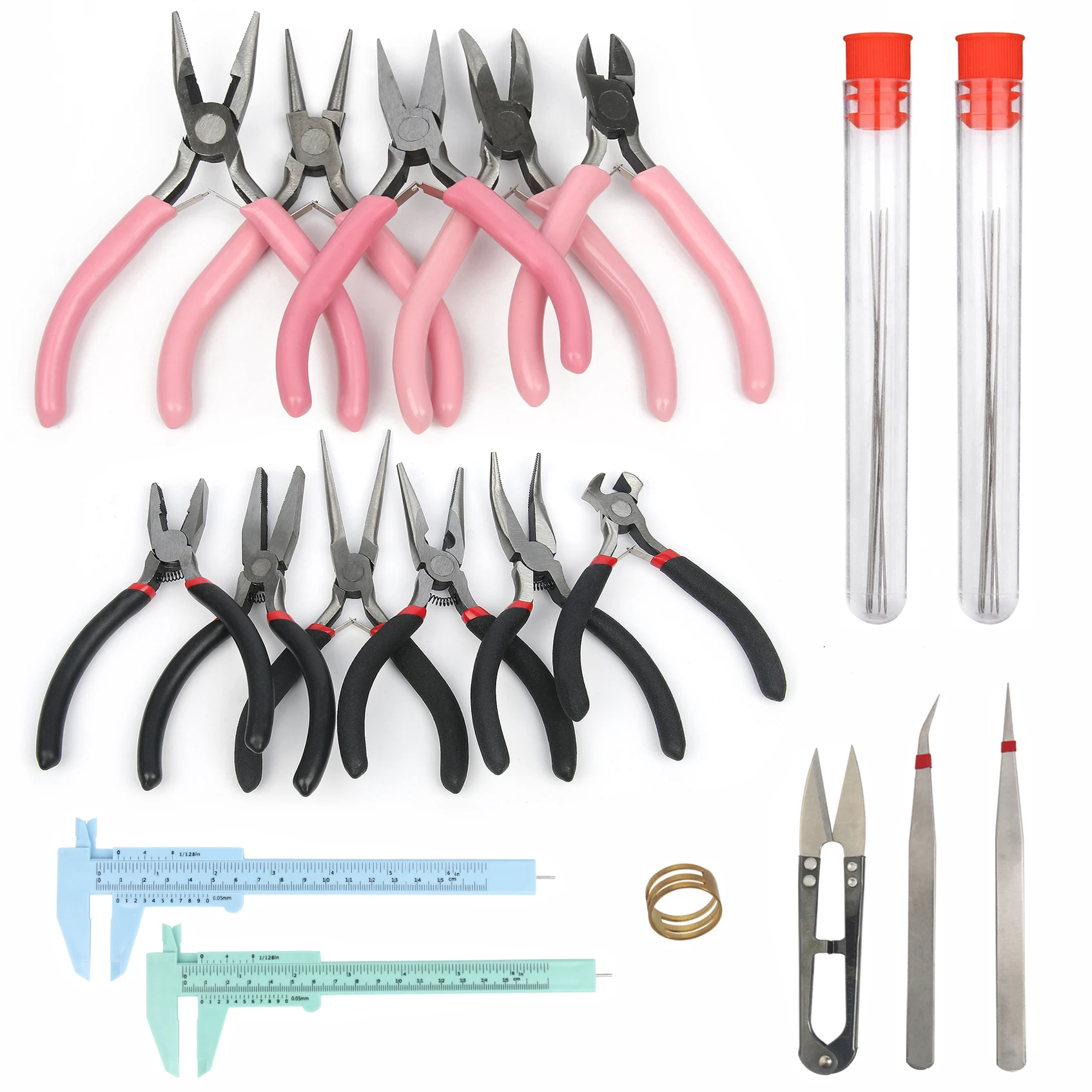 Jewelry Making DIY Tool Sets Repair Accessories With Pliers Beading Needle Scissors Vernier Caliper Elastic Thread Copper Wire