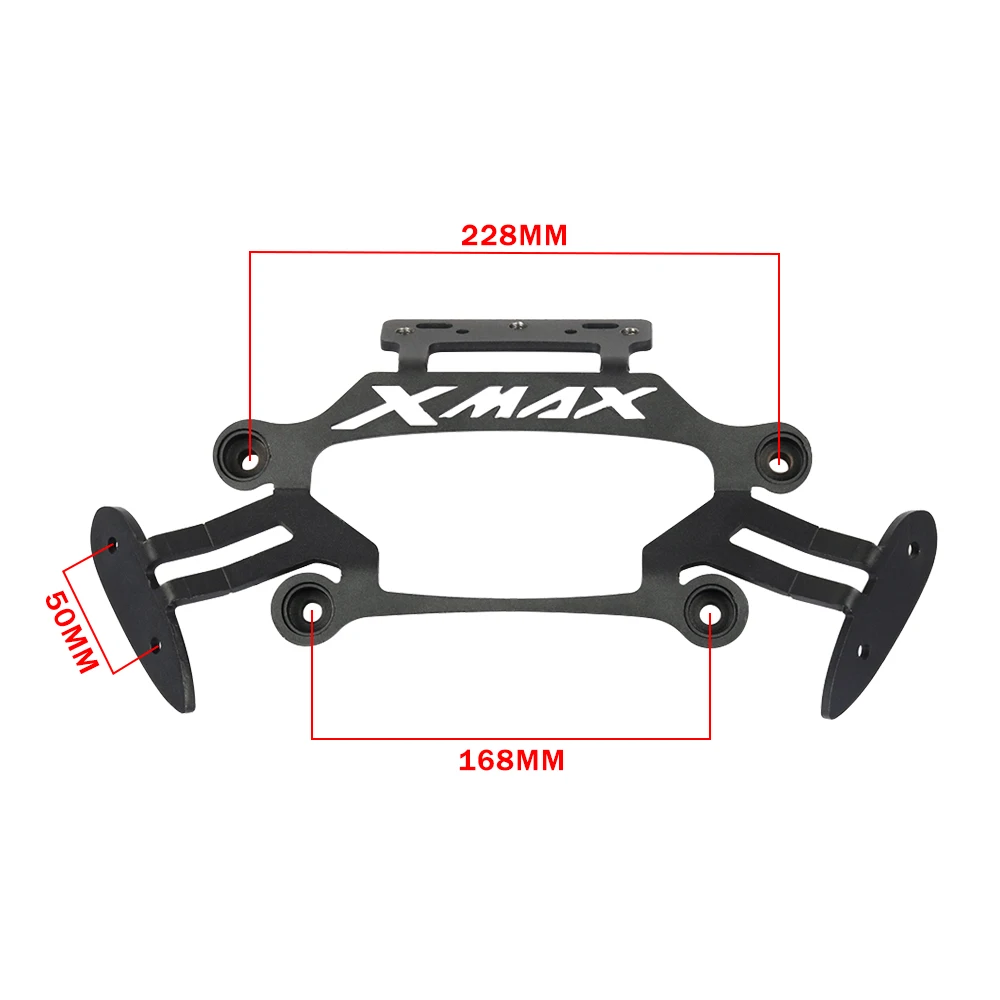 오토바이 XMAX300 백미러 전면 고정 스텐트 모바일 혼 브래킷 거치대, 야마하 XMAX X-MAX 250 300 400 2017 - 2019 용