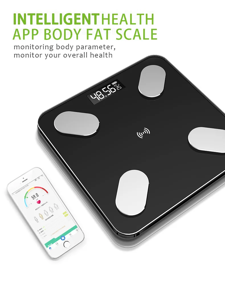 Donirt Scales Digital Body Fat Scale Smart Scales Floor Electronic Lcd Smart Bluetooth App Scales Body Composition Analyzer