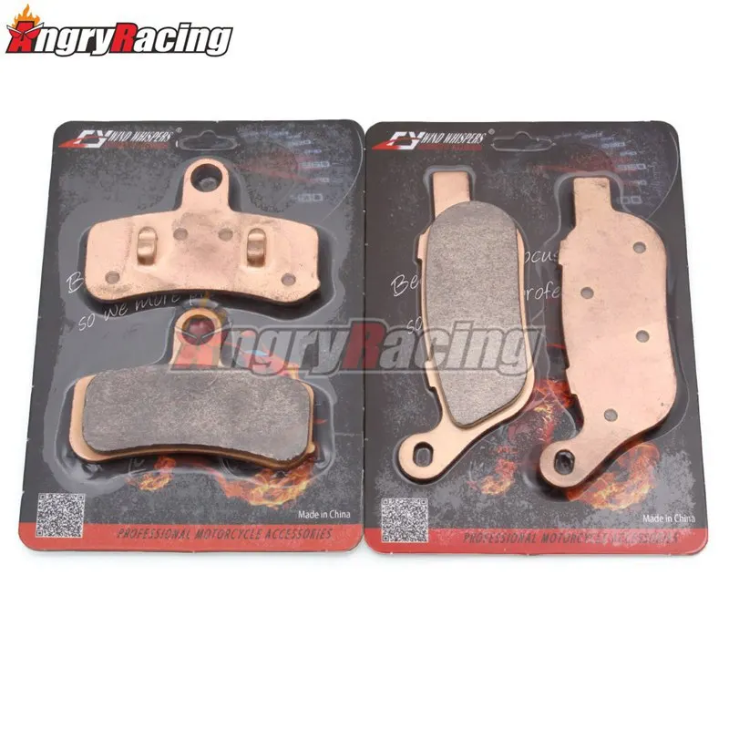 Front Rear Brake Pads For Harley Super Glide Custom Street Bob Low Rider Fat Bob Night Train Softail Deluxe Slim Fat Boy FLSTF