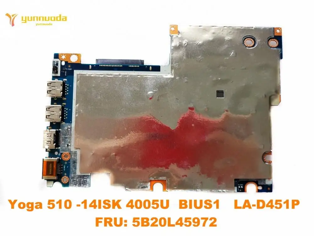 Original for Lenovo Yoga 510 -14ISK laptop  motherboard Yoga 510 -14ISK 4405U  BIUS1 LA-D451P  FRU 5B20L45972 tested good free