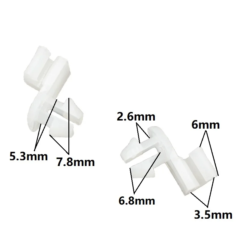 KE LI MI Auto White Plastic Door Lock Rod Clip Fasteners Car door side retaining clips lock retainer