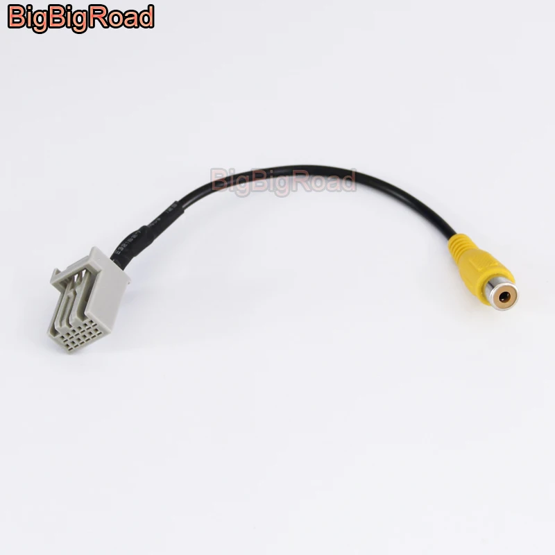 BigBigRoad For Honda Inspire 2018 / Accord LX 10th Generation 12 Pins Car RCA Adapter Connector Wire Cable Rear View Camera