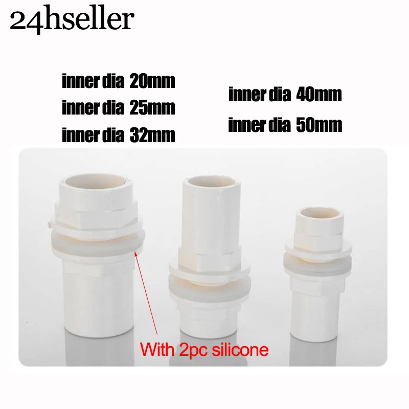 1Pc 20/25/32/40/50mm PVC Rohr Anschlüsse Verdicken Fisch Tank Rohr Entwässerung stecker Garten Ablauf UPVC Rohr Adapter