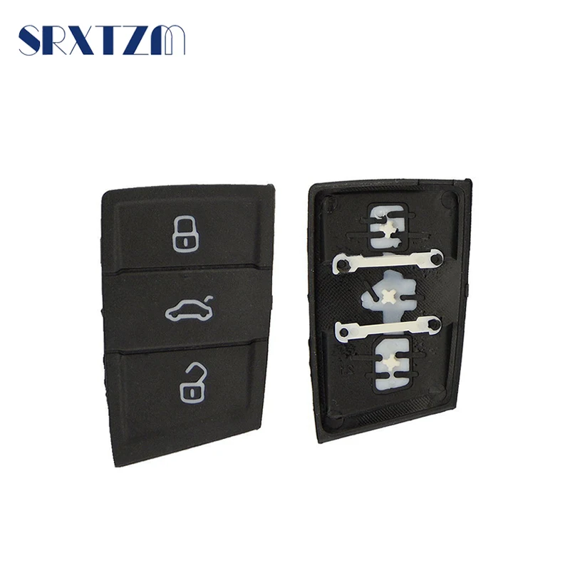 Replacement Rubber 3 Buttons Flip Car Key Pad Fob For Golf 7 4 5 Mk4 6 For Skoda Octavia For Seat Leon Ibiza Altea