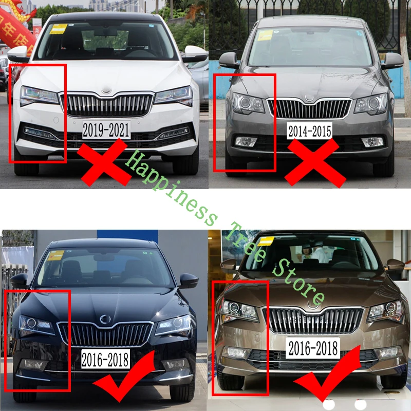 For Skoda Superb 2016 2017 2018 ABS Front Grille Trim in 3 Colors Car Styling Exterior Accessories