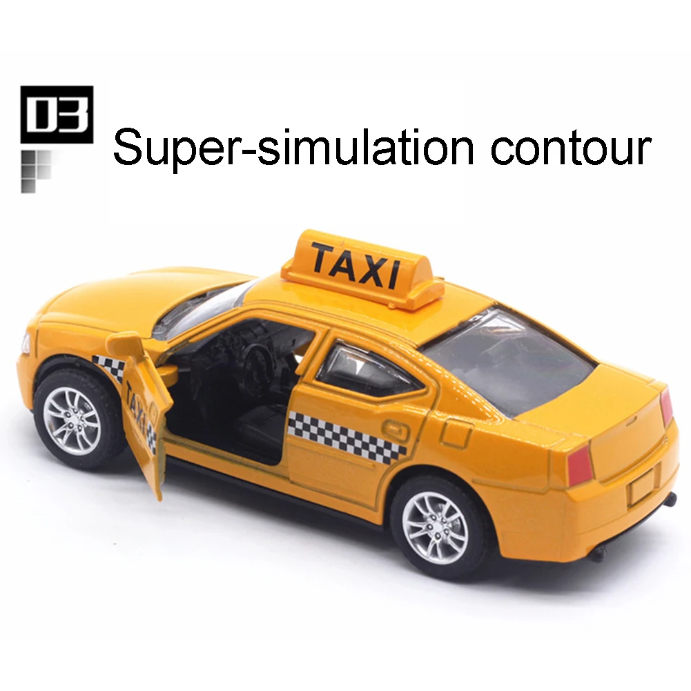 NEUE 1/32 Diecast Legierung Taxi Ziehen Auto Modell Mit Led Sound Musik Kinder Bildung Hobby Spielzeug