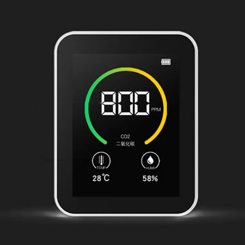 Home Air Quality Monitor Indoor Lcd Digital co2 Detector Real Time Monitoring Air Quality Meters Temperature Humidity Tester