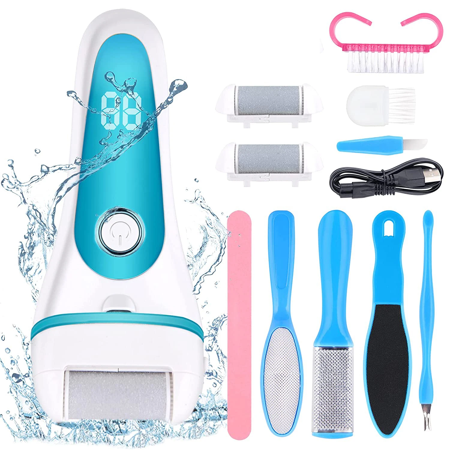 

13 in1 Electric Foot Grinding Skin Hard Rupture Skin Trimmer Dead Skin Foot Pedicure Rechargeable Foot Care Tool Remover Callus