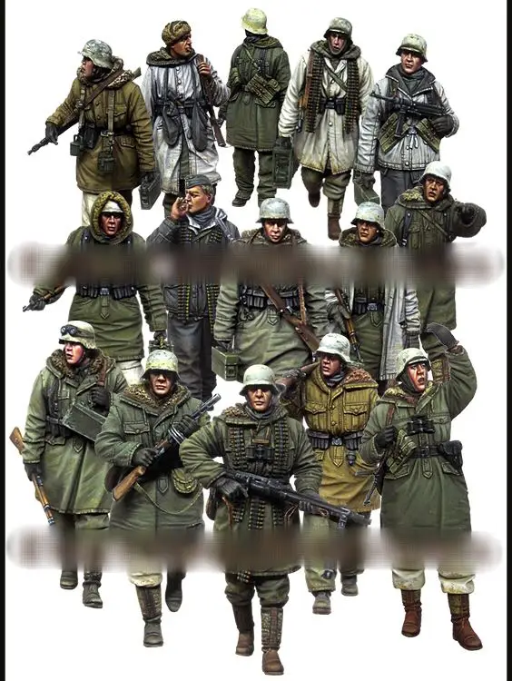 1/35  Resin Model Figure GK，15 Figure , Unassembled and unpainted kit