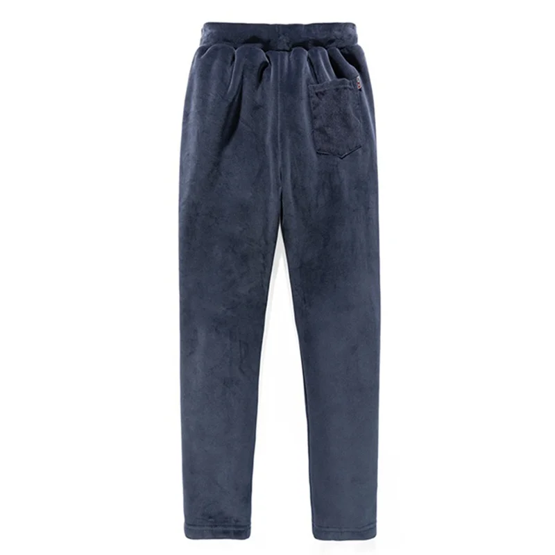 Men's Winter Sports Pants Plus Velvet Thick Trousers Fashion Silver Fox Velvet Sports Casual Pants Winter Outdoor Warm Pants