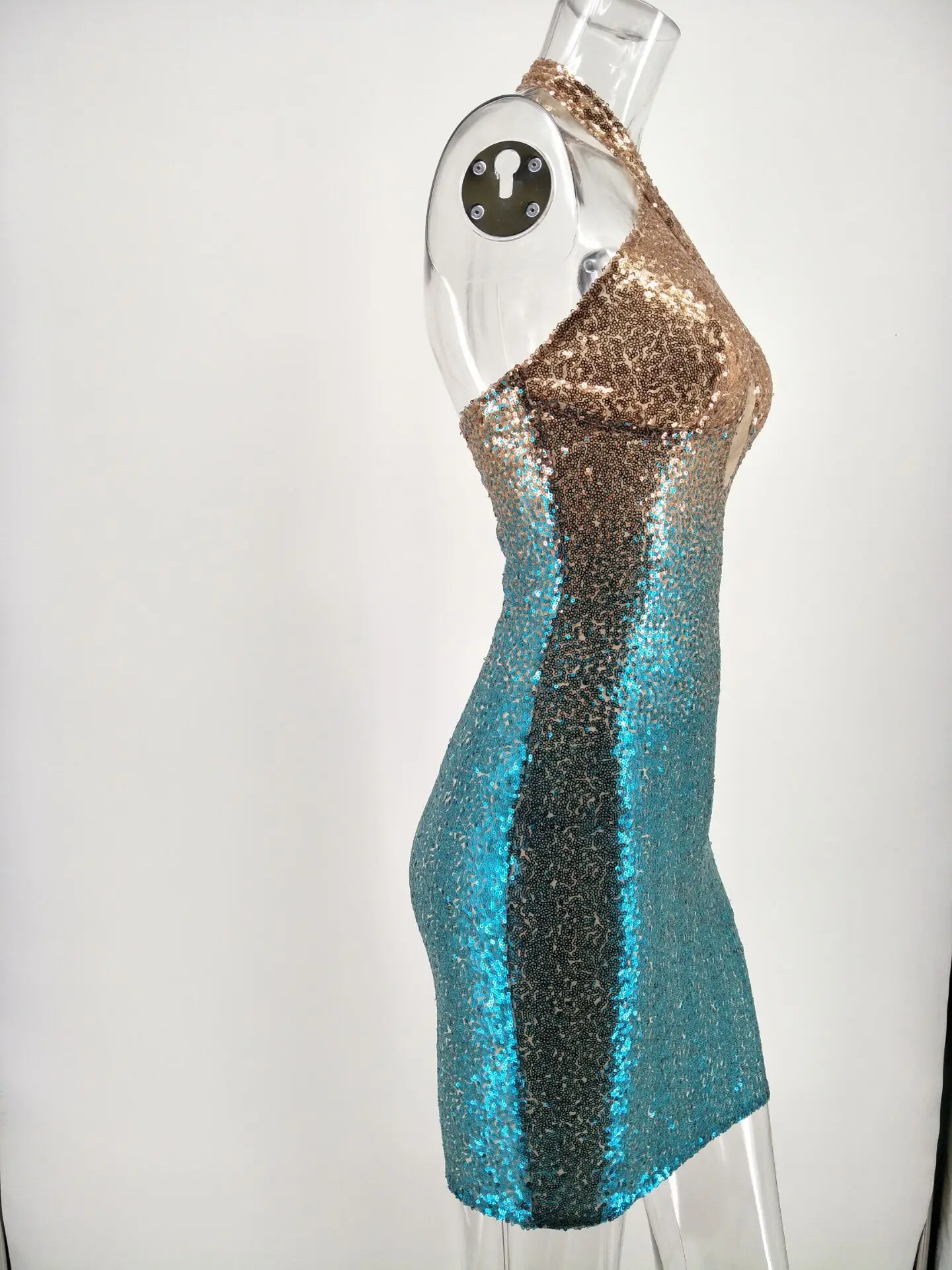 2020 New Fashion Sexy Chic Sparkly Strap Women Sequin Party Dresses Backless Sleeveless Clubbing Dresses