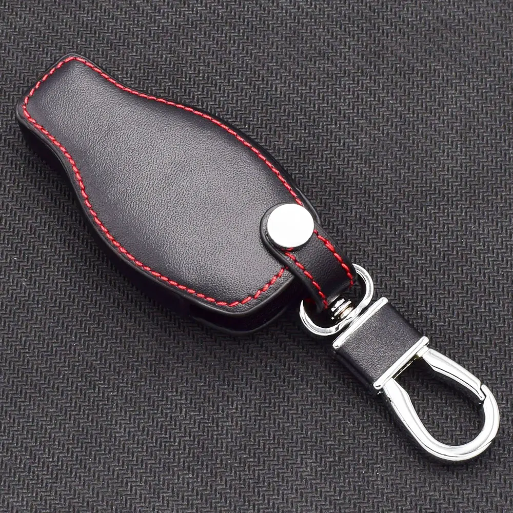 Leather Car Key Case For Mercedes Benz W204 W210 W211 C350 CL550 E200 E350 E550 ML350 ML450 Smart Remote Fob Protector Cover Bag