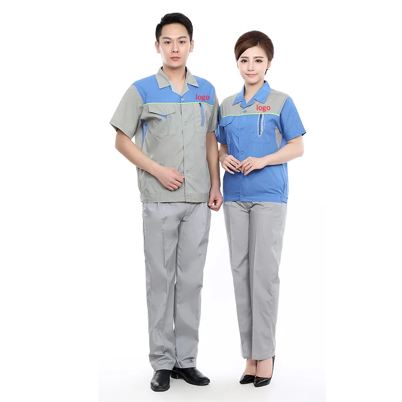 

Summer Work Clothing Men Women Working Uniform Suit Auto Repairmen Workshop Mechanic Engineer Worker Coverall Work Clothes S-4xl