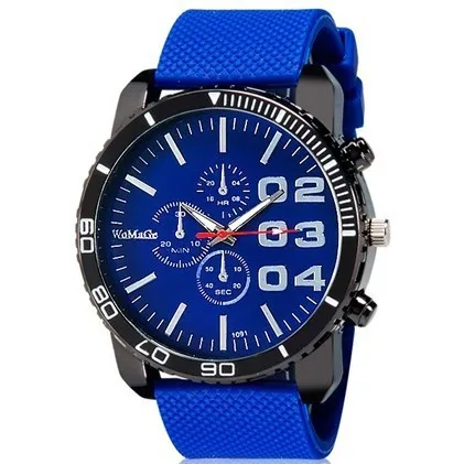 Womage Men Watches Big Dial Men Sports Watches Fashion Rubber Watch Green Band Military Men Watch relogio masculino reloj hombre