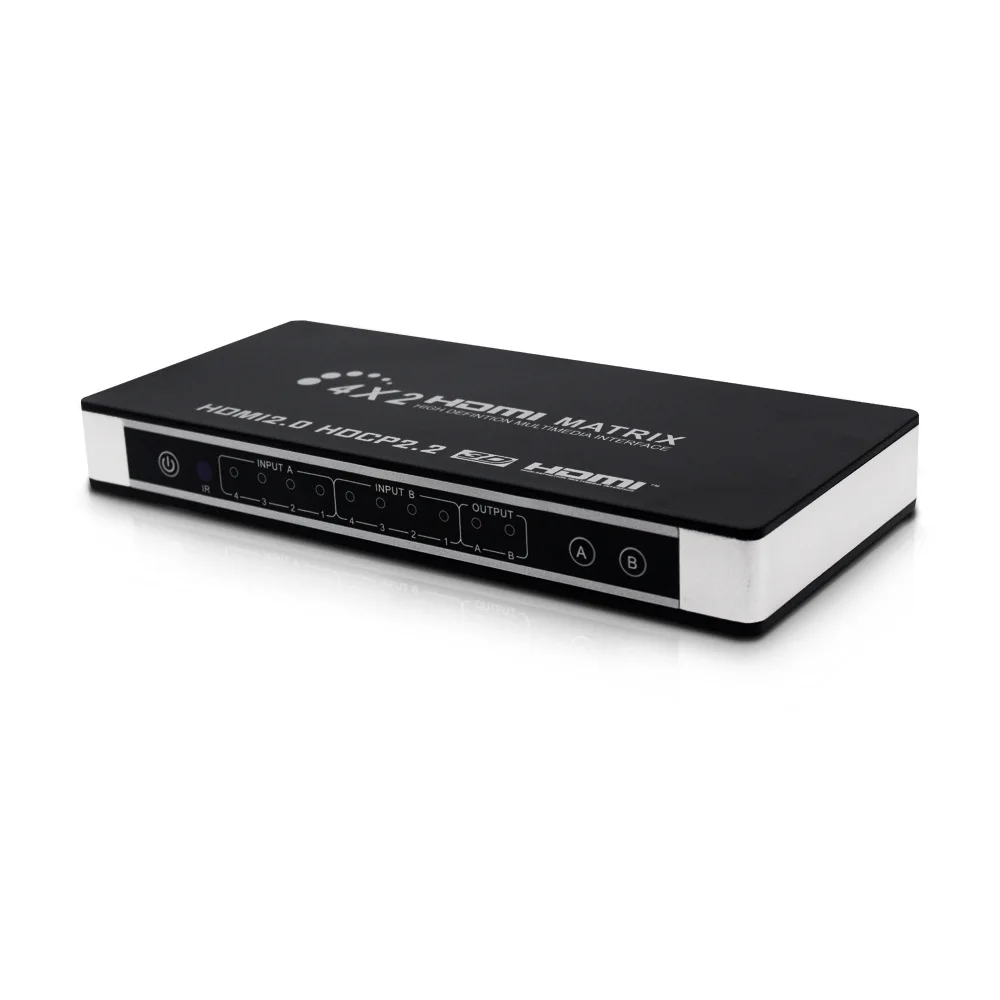 HDMI 2.0 Matrix 4X2 4K 60Hz HDCP 2.2 EDID control HDMI 2.0 Switcher matrix Splitter 4 in 2 out 4K HDMI 1.4V