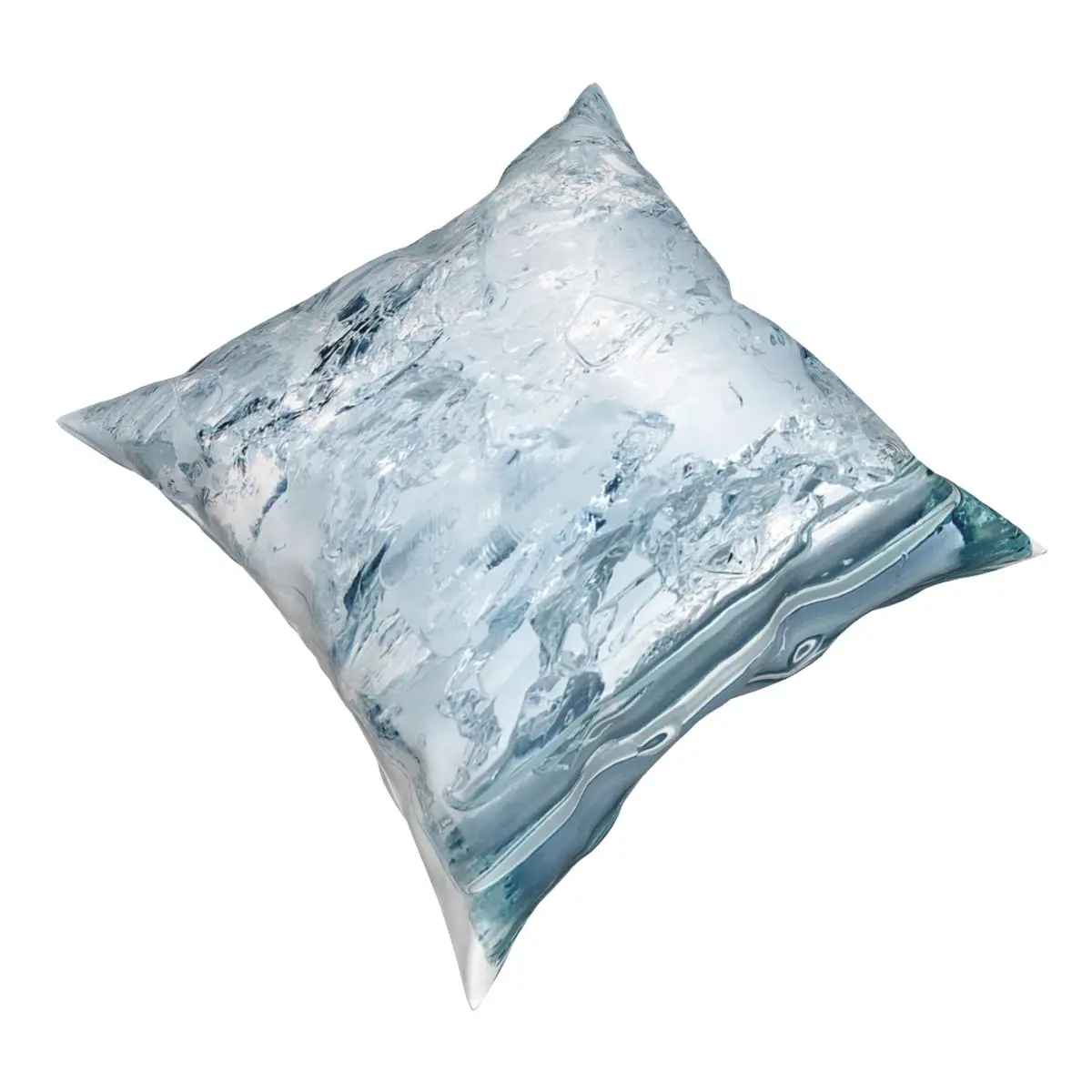 Ice Water Cold Wet Look Square Pillowcase Pattern Zip Decorative Pillow Case for Sofa Seater Cushion Cover Wholesale 18