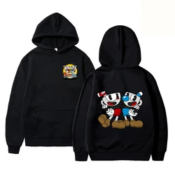 Cuphead Spiel Mugman Hoodies Männer Frauen Mit Kapuze Pullover Sweatershirt Männlich-weibliche Jungen Mädchen Hip Hop Hoddie Sweatshirts