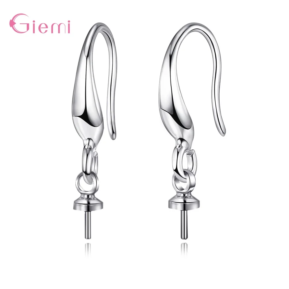 10 stücke 925 Sterling Silber Ohrring Haken Earwire Ohrringe Fitting Ohr Einstellung Basis für DIY Schmuck Machen Zubehör – Detail 9