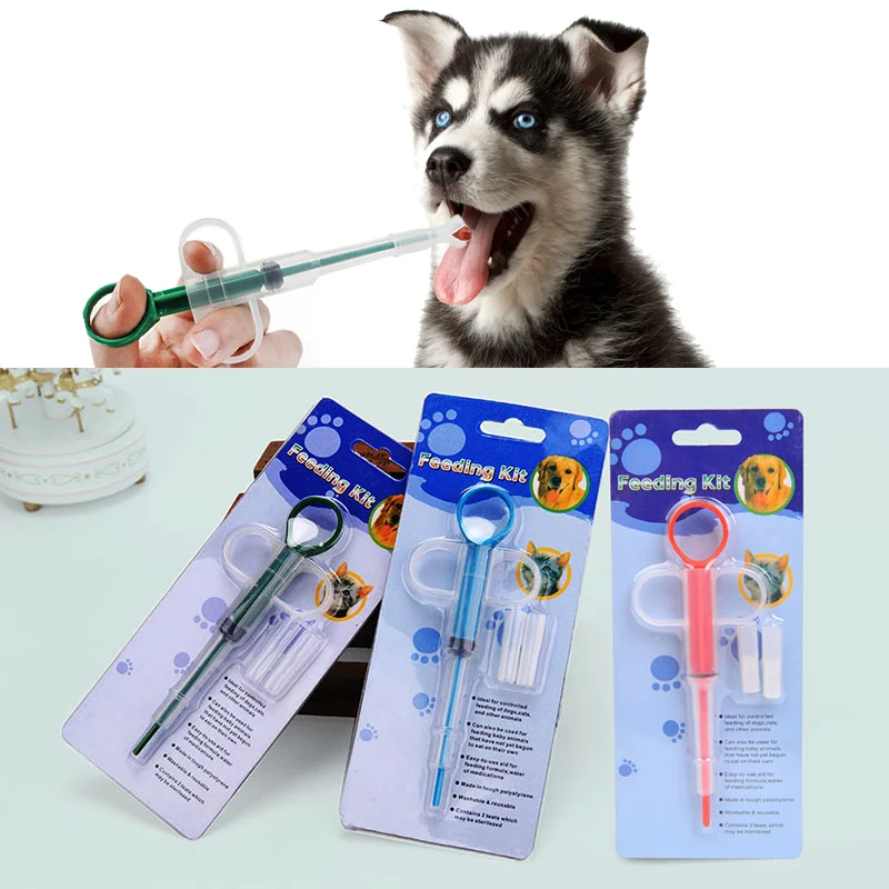 Pet Dog Cat Medicine Dispenser Tablet Pill Syringe Tablets Puppy Given Control Rods Home Universal Puppy Rabbit Feeder Tools