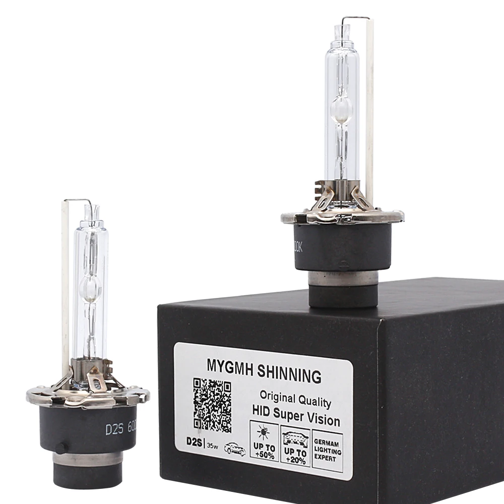 2Pcs D2S D2R 5500K 6500K Xenon Bulbs High Brightness for Car Headlight HID Bulb with Metal Bracket Protection All Metal Base