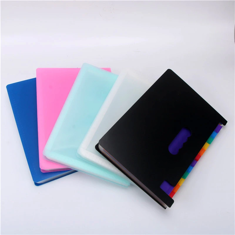 A4 Plastic Portable File Folder Extension Wallet Bill Receipt File Sorting Organizer Office Storage Bags Folders Filing Product