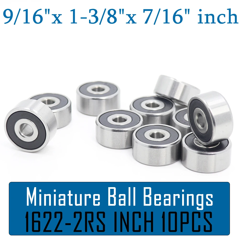 

1622 2RS ( 10 шт) 9/16 "x1 3/8" x7/16 "дюймовые шариковые подшипники 14,288*34,925*11,112 мм 1622RS