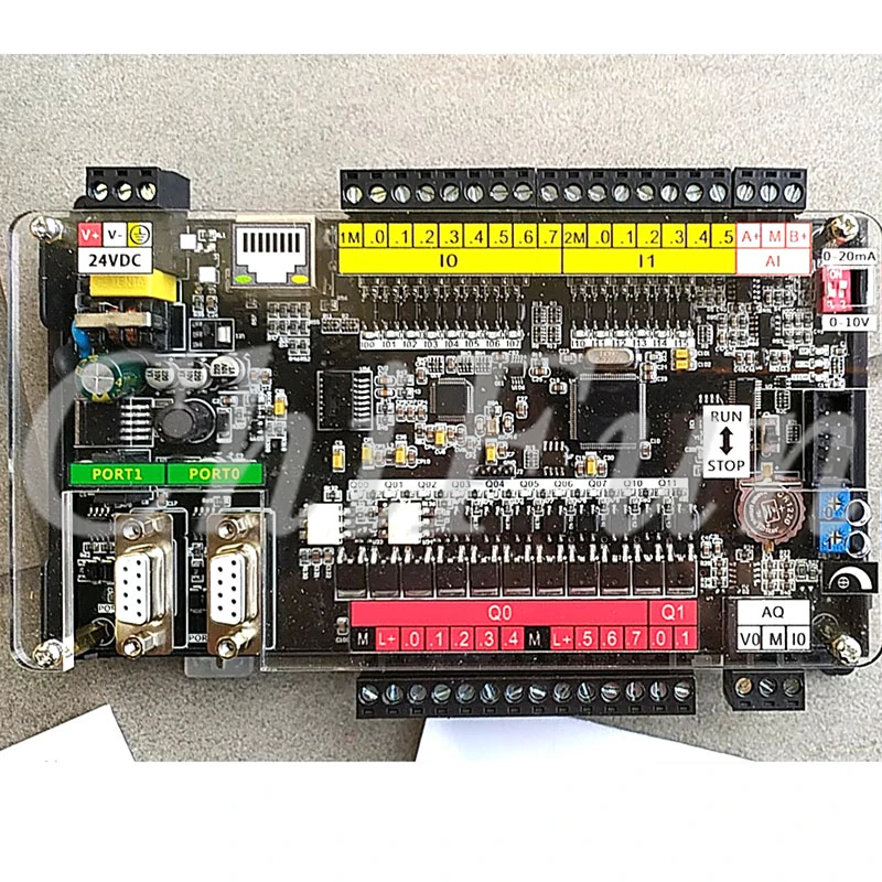 Ethernet PLC industrial control board Compatible with Siemens S7-200 CPU224XP 2AI1AO 14 input 10 output 2*PPI RTC PID controller