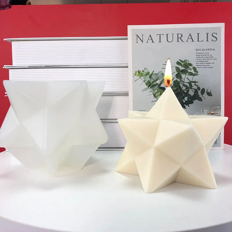 

3D Large Star Shape Candle Mold Silicone mould for Soap Aromatherapy Candle Making DIY Handmade Crafts Home Decoration Molds