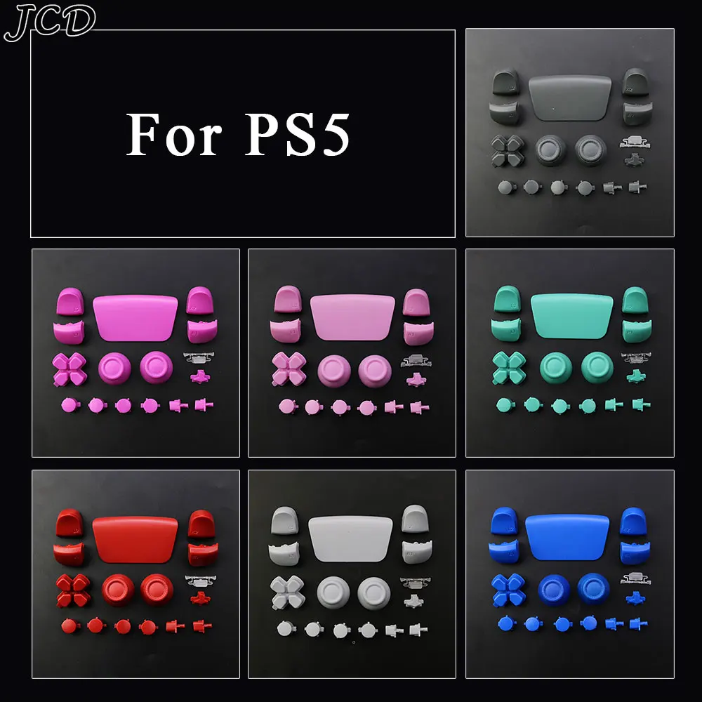 

JCD Full Set Replacement Buttons For PS5 Controller Thumb Sticks Repair Kits Handle Cap R1 L1 R2 L2 Gamepad Button For PS 5