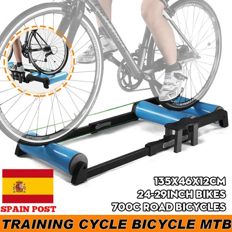 Bike Rollers Indoor Exercise Bicycle Roller Trainer Stand Aluminum MTB Road Bicycle Home Cycling Training For 24-29 MTB Bike
