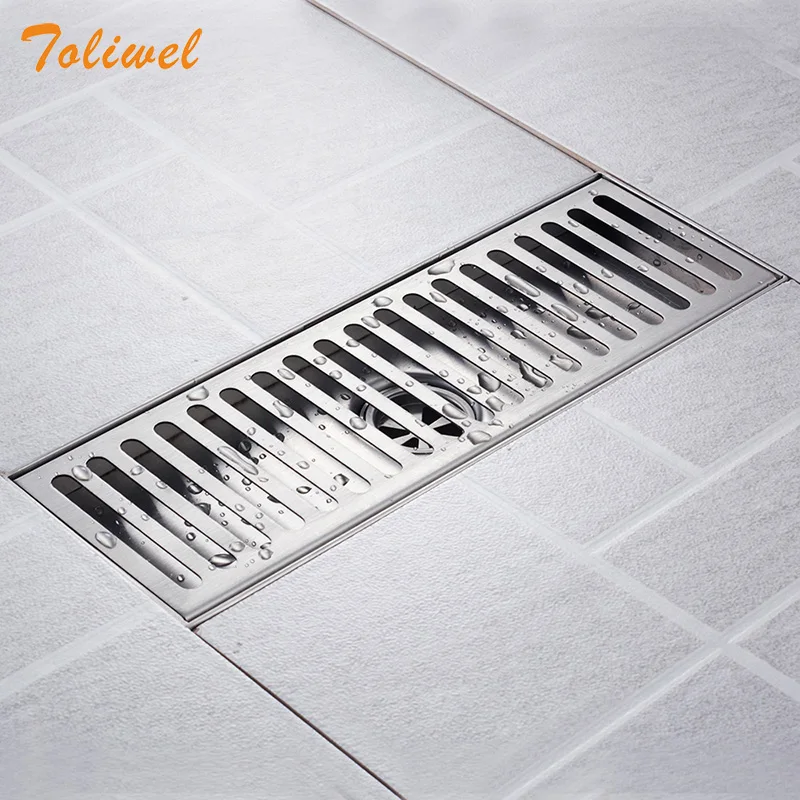 Stainless Steel Bathroom Grille Shower Drain Floor Drain Trap Waste Grate Grid Strainer Anti-Rust Retail Wholesale