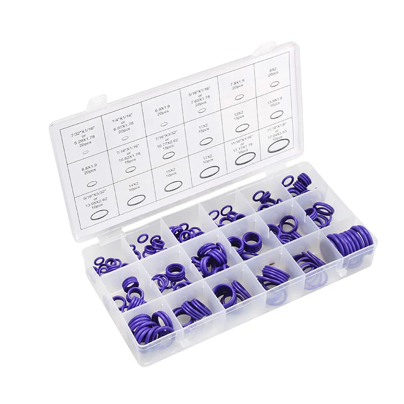 495Pcs/Pack 36 Sizes Kit Purple/Green+black Metric O Ring Seals Watertightness Rubber O Ring Gaskets Oil Resistance Assortment