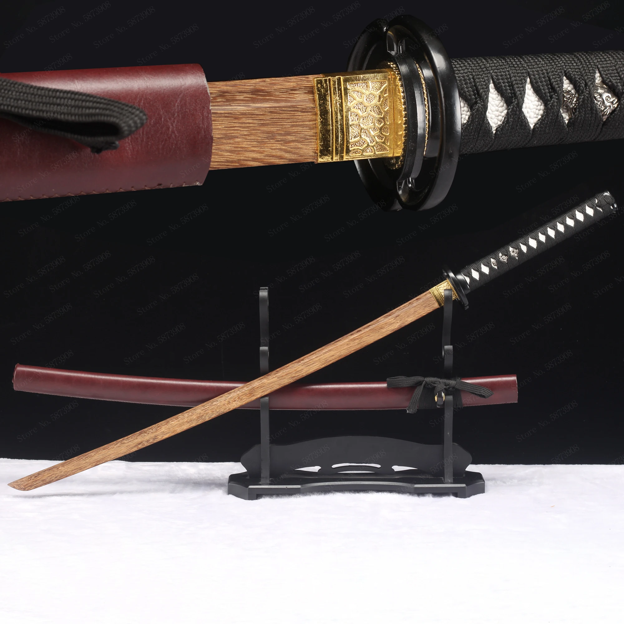 

Katana Iaido High Quality 103cm Wood Sword Bushido Training Cassia Siamea Cosplay Wall Decoration