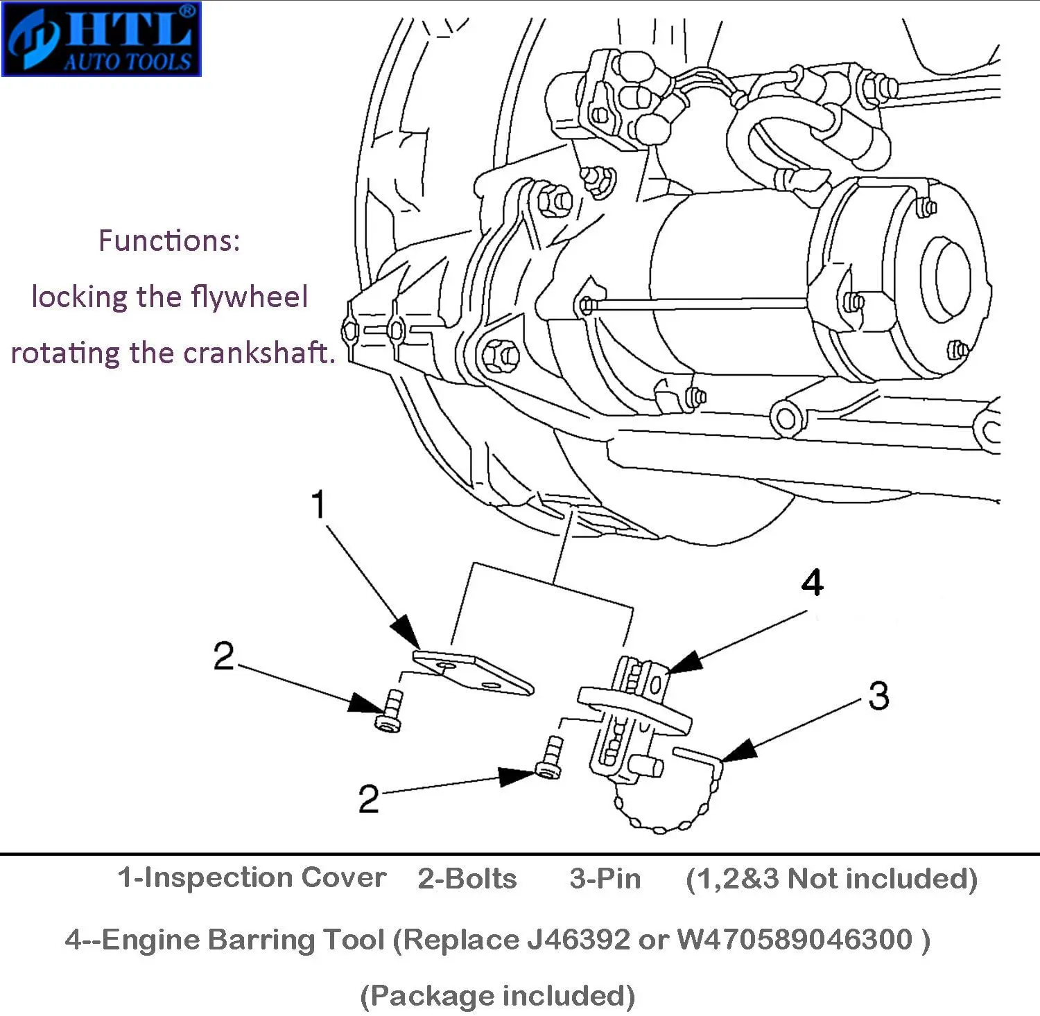 Engine Turning Barring Adjust Tool J-46392 W904589046300 For Detroit Diesel DD13 DD15 DD16 MBE 4000 MBE 900 Engine