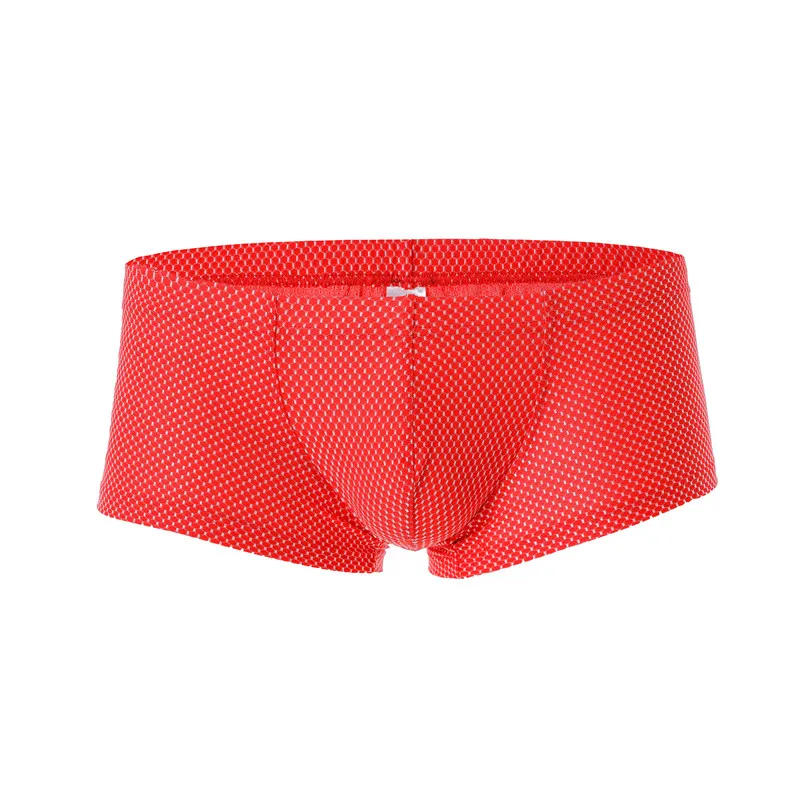 Boxer taille basse pour hommes, sous-vêtements sexy, caleçons à motifs de points, caleçons assiste, vêtements de nuit